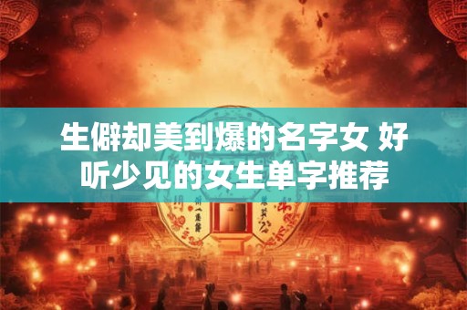 生僻却美到爆的名字女 好听少见的女生单字推荐