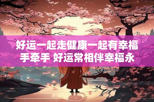 好运一起走健康一起有幸福手牵手 好运常相伴幸福永相随