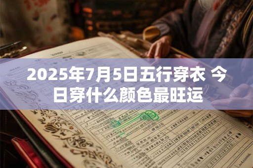 2025年7月5日五行穿衣 今日穿什么颜色最旺运