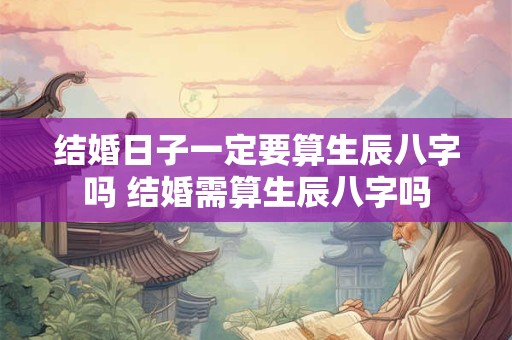 结婚日子一定要算生辰八字吗 结婚需算生辰八字吗