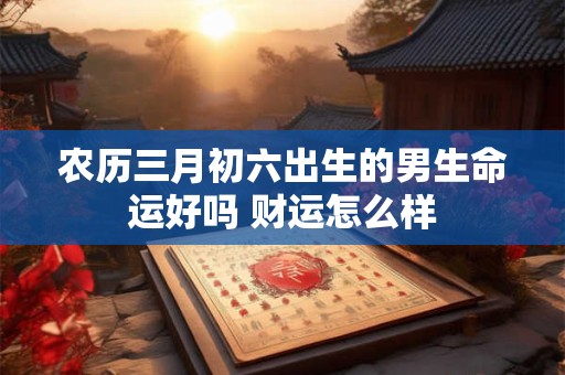 农历三月初六出生的男生命运好吗 财运怎么样