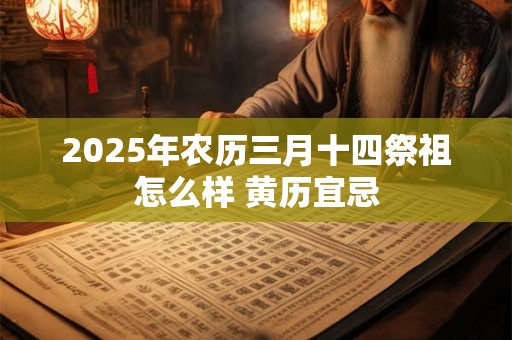 2025年农历三月十四祭祖怎么样 黄历宜忌