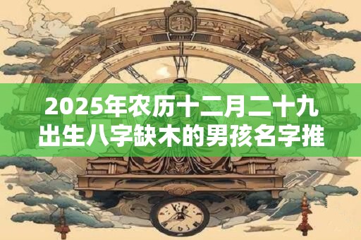 2025年农历十二月二十九出生八字缺木的男孩名字推荐