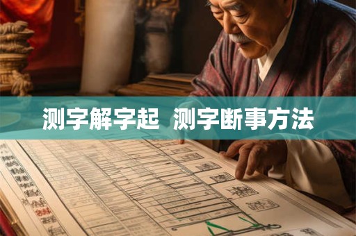 测字解字起  测字断事方法