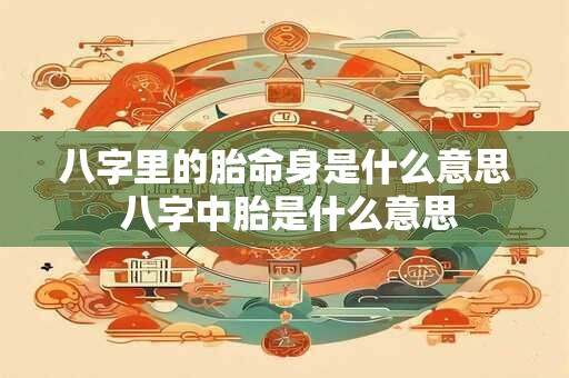 八字里的胎命身是什么意思 八字中胎是什么意思