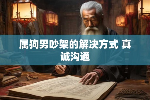 属狗男吵架的解决方式 真诚沟通