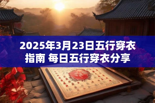 2025年3月23日五行穿衣指南 每日五行穿衣分享