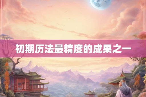 初期历法最精度的成果之一 初期历法最精度的成果之一