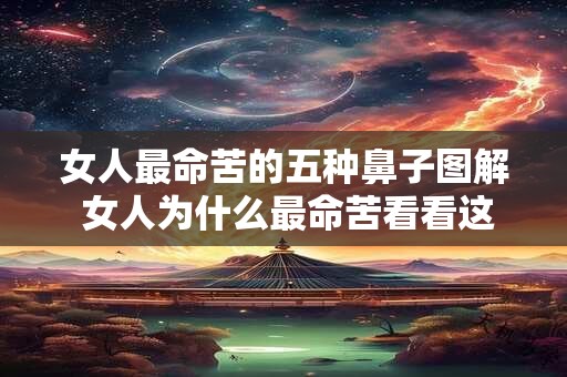 女人最命苦的五种鼻子图解 女人为什么最命苦看看这五种鼻子图解就明白了