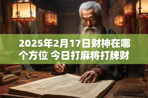 2025年2月17日财神在哪个方位 今日打麻将打牌财运方位