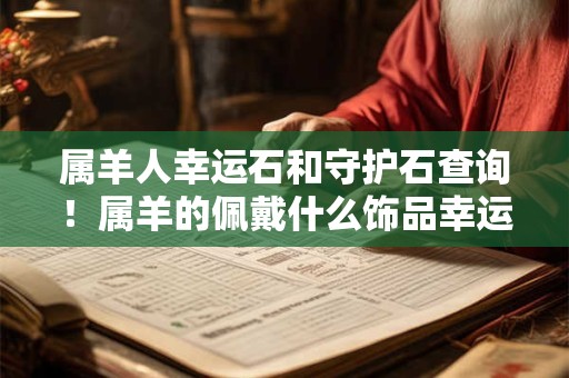 属羊人幸运石和守护石查询！属羊的佩戴什么饰品幸运