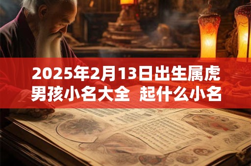2025年2月13日出生属虎男孩小名大全  起什么小名好