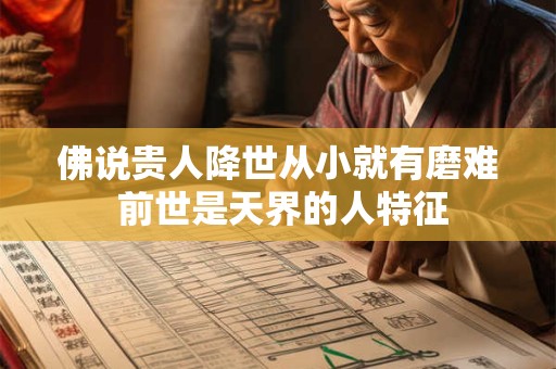 佛说贵人降世从小就有磨难 前世是天界的人特征