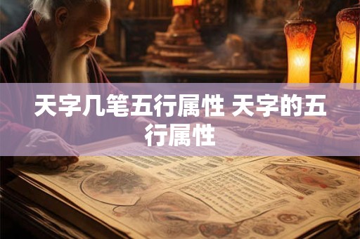天字几笔五行属性 天字的五行属性