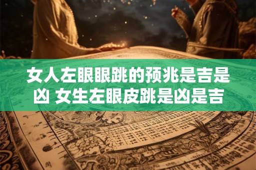 女人左眼眼跳的预兆是吉是凶 女生左眼皮跳是凶是吉