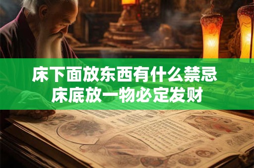 床下面放东西有什么禁忌 床底放一物必定发财
