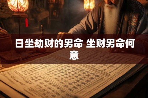 日坐劫财的男命 坐财男命何意