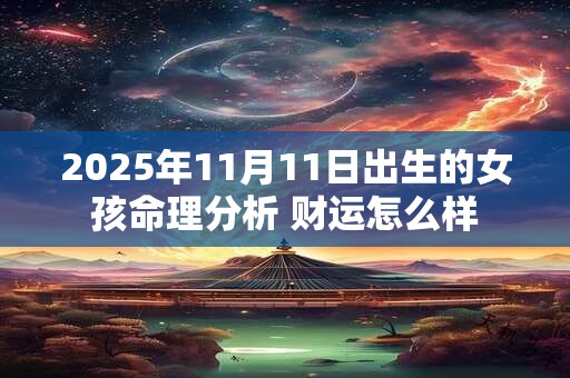 2025年11月11日出生的女孩命理分析 财运怎么样