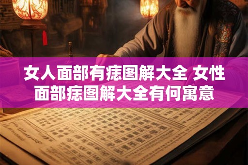 女人面部有痣图解大全 女性面部痣图解大全有何寓意