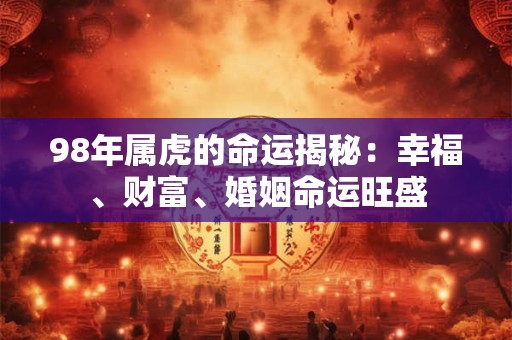 98年属虎的命运揭秘：幸福、财富、婚姻命运旺盛