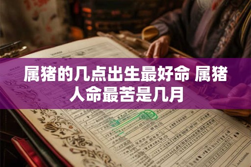 属猪的几点出生最好命 属猪人命最苦是几月 属猪的几点出生最好命 属猪人命最苦是几月