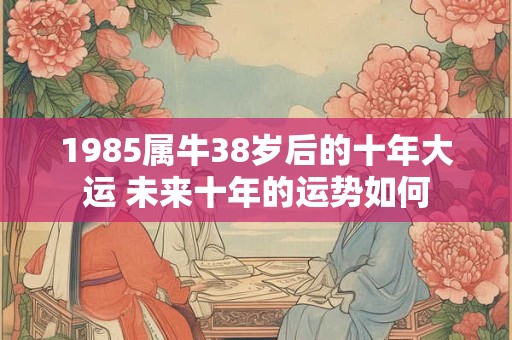 1985属牛38岁后的十年大运 未来十年的运势如何
