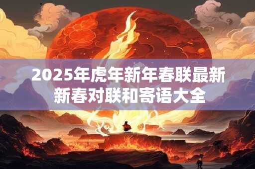 2025年虎年新年春联最新 新春对联和寄语大全