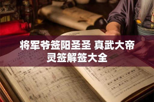 将军爷签阳圣圣 真武大帝灵签解签大全