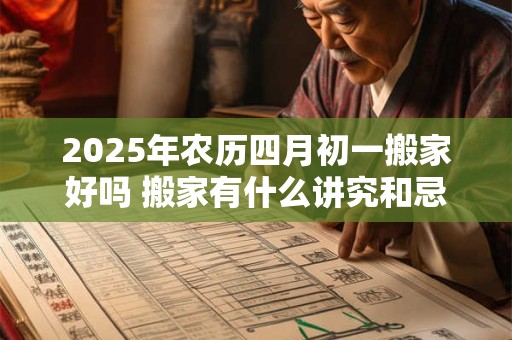 2025年农历四月初一搬家好吗 搬家有什么讲究和忌讳