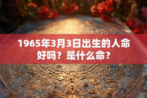 1965年3月3日出生的人命好吗？是什么命？
