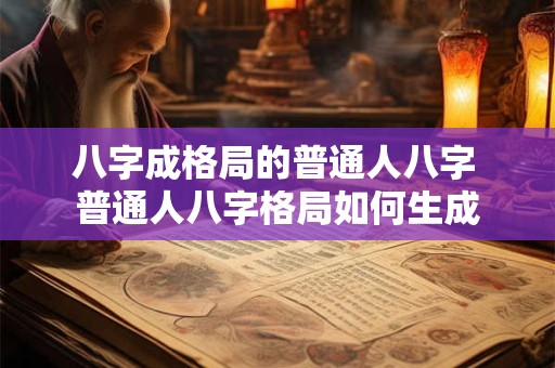 八字成格局的普通人八字 普通人八字格局如何生成