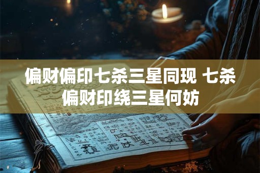 偏财偏印七杀三星同现 七杀偏财印绕三星何妨