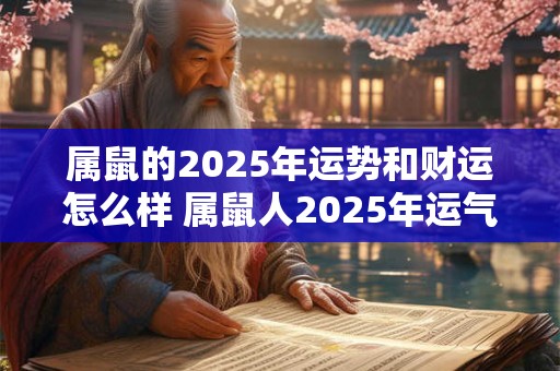 属鼠的2025年运势和财运怎么样 属鼠人2025年运气如何