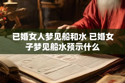 已婚女人梦见船和水 已婚女子梦见船水预示什么