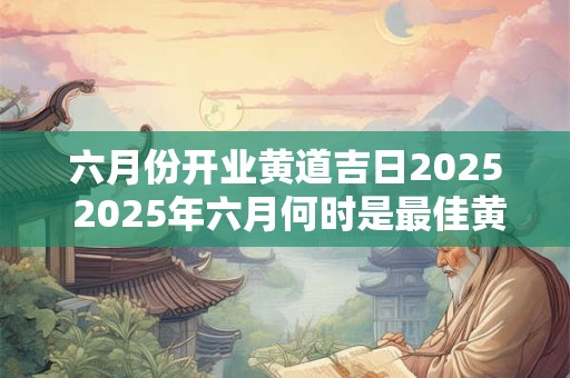 六月份开业黄道吉日2025 2025年六月何时是最佳黄道吉日开业