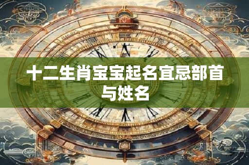 十二生肖宝宝起名宜忌部首与姓名