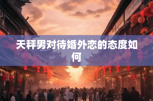 天秤男对待婚外恋的态度如何