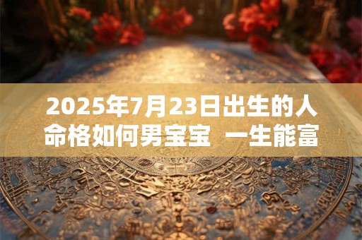 2025年7月23日出生的人命格如何男宝宝  一生能富贵吗