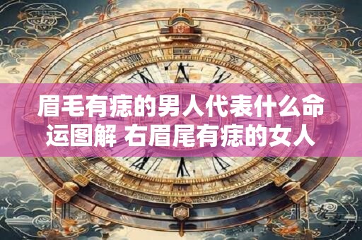 眉毛有痣的男人代表什么命运图解 右眉尾有痣的女人命理