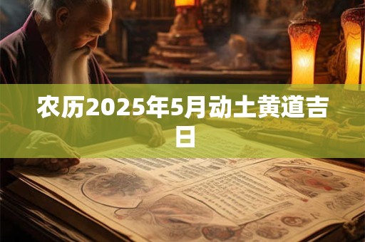 农历2025年5月动土黄道吉日