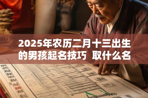 2025年农历二月十三出生的男孩起名技巧  取什么名字好