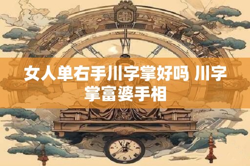 女人单右手川字掌好吗 川字掌富婆手相