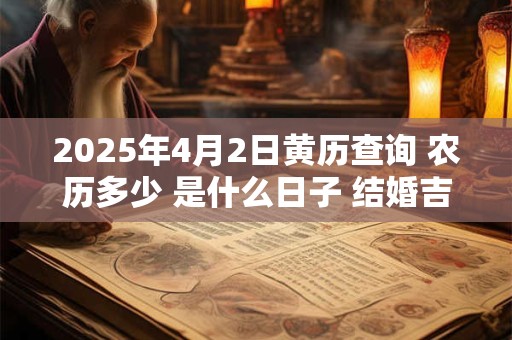 2025年4月2日黄历查询 农历多少 是什么日子 结婚吉时