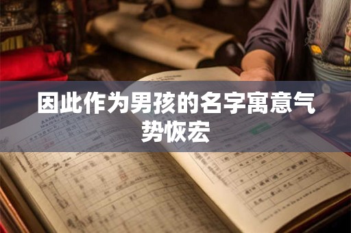 因此作为男孩的名字寓意气势恢宏