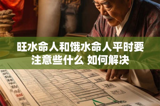 旺水命人和饿水命人平时要注意些什么 如何解决