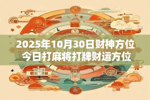 2025年10月30日财神方位 今日打麻将打牌财运方位