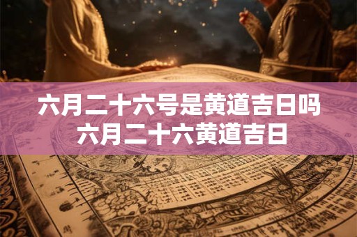 六月二十六号是黄道吉日吗 六月二十六黄道吉日