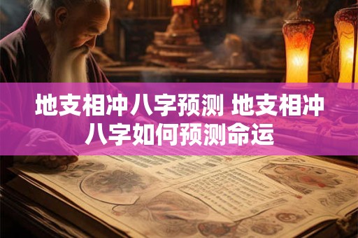 地支相冲八字预测 地支相冲八字如何预测命运