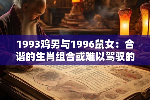 1993鸡男与1996鼠女：合谐的生肖组合或难以驾驭的搭配