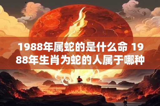 1988年属蛇的是什么命 1988年生肖为蛇的人属于哪种命